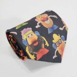 Mr. Potato Head Multicolor Geometric Men's Neck Tie 57x3.5"